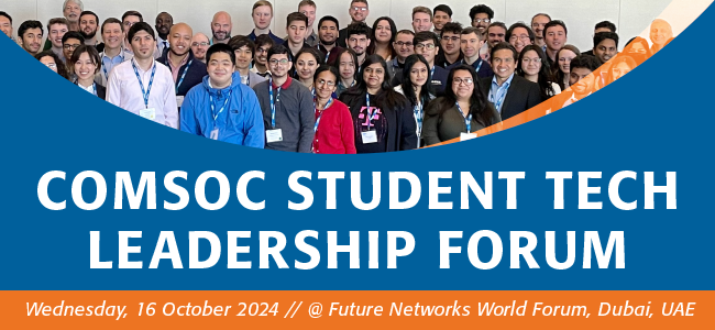 The comsoc student tech leadership forum is taking place on wednesday 16 october