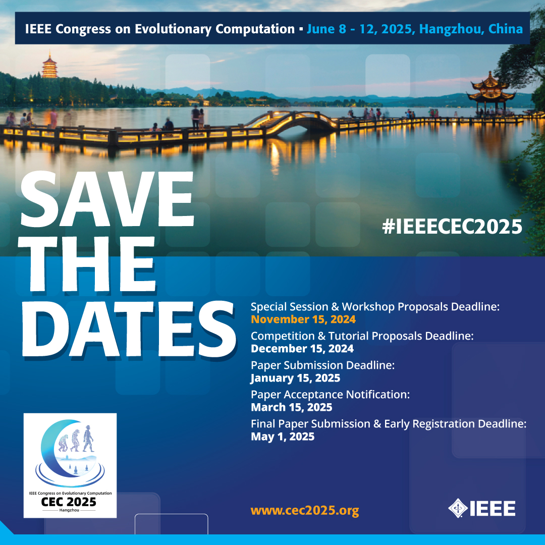 IEEE CEC 2025 Important Dates CI2S Enterprise