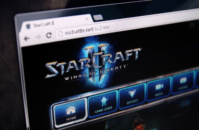 image of a browser tab open to the game Starcraft