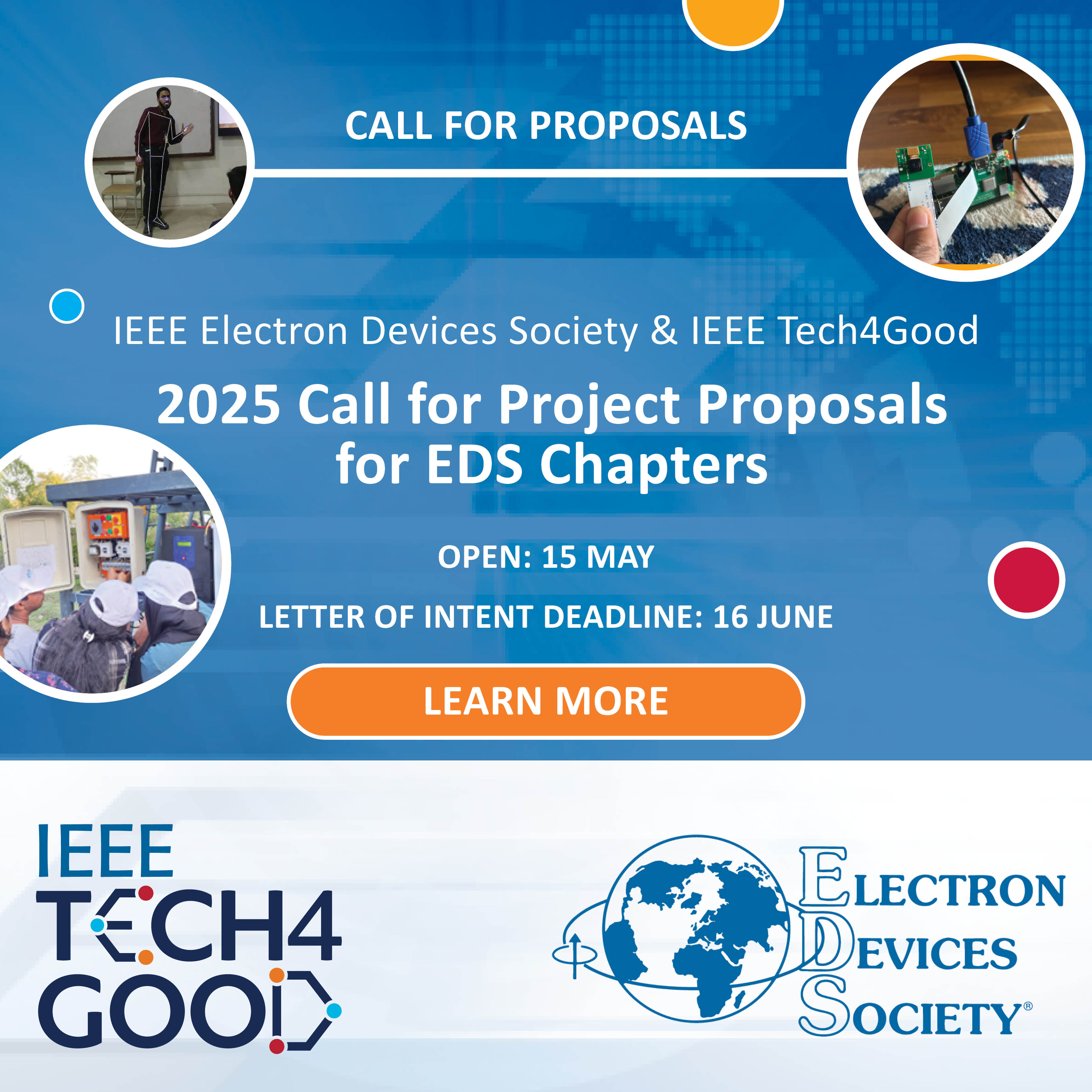 Submit project proposals for EDS Chapters by 16 June. Learn more about the 2025 call.