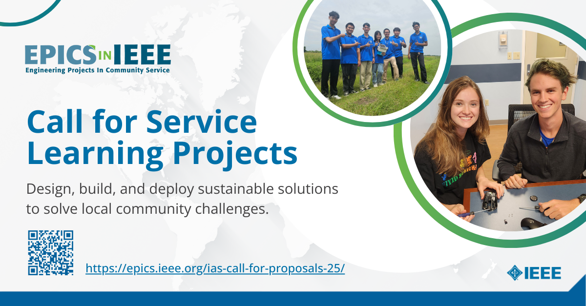 Call for proposals for EPICS in IEEE Service Learning Projects