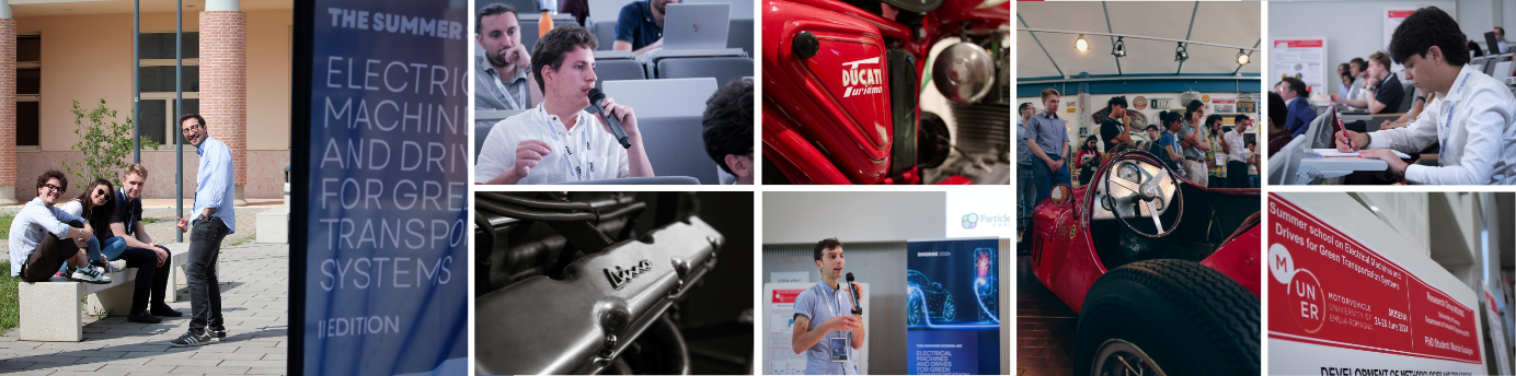 A collage of images from The Summer School on Electrical Machines and Drives for Green Transportation Systems.